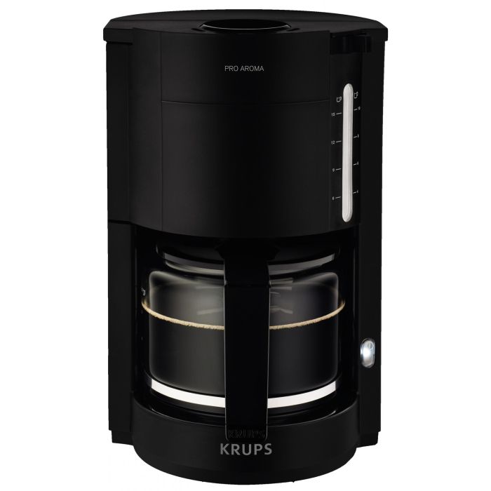Krups F 309 08 ProAroma Cafetera de filtro 1.25L 15 tazas 1150W Negra con jarra de vidrio y sistema antigoteo 0 Krups F 309 08 ProAroma Cafetera de filtro 1.25L 15 tazas 1150W Negra con jarra de vidrio y sistema antigoteo 0