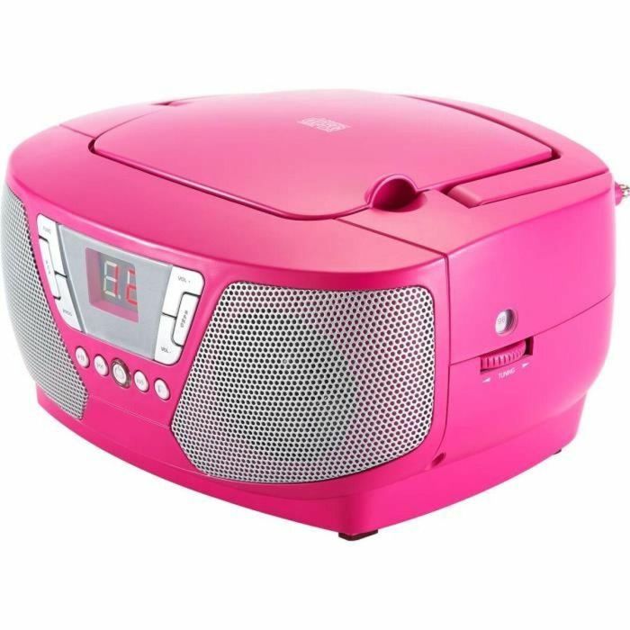 Reproductor de Radio CD Portátil - BIGBEN INTERACTIVE - CD60RSSTICK - Rosa + Pegatinas 3