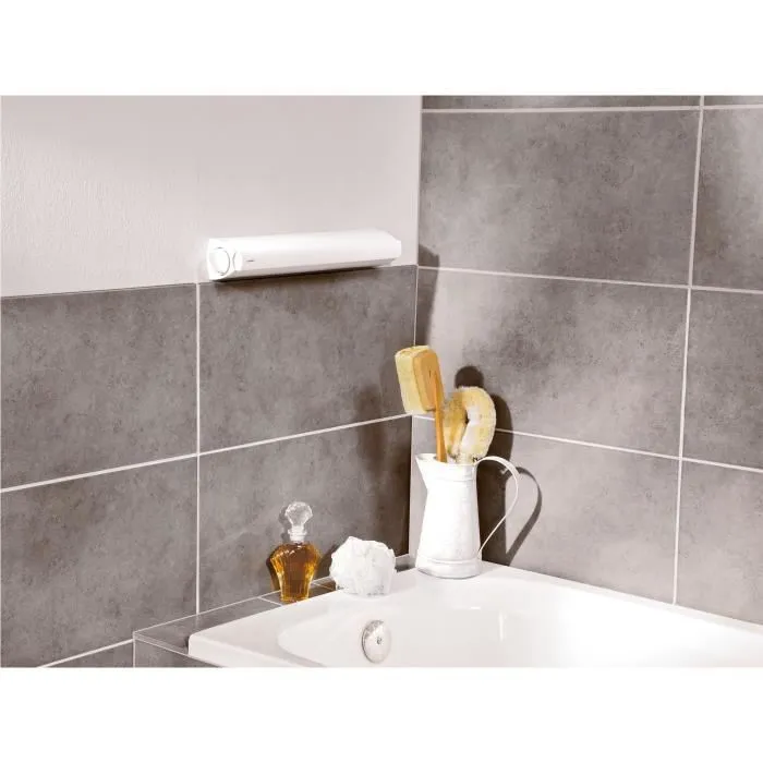 Leifheit Secador de Pared ROLLFIX L 48 cm Blanco - Tendedero Extensible hasta 21 Metros 2