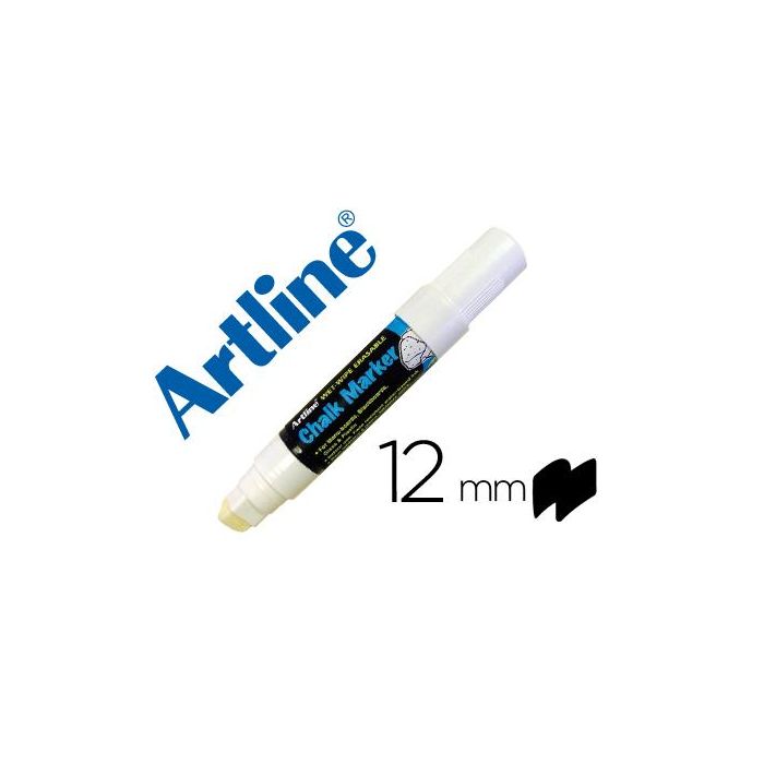 Rotulador Artline Pizarra Verde Negra Epw-12 mm Color Blanco 6 unidades