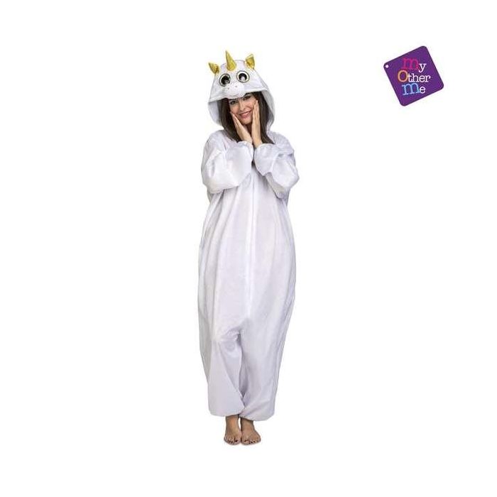 My Other Me Disfraz Big Eyes Unicornio Blanco Talla M-L Mono Con Capucha
