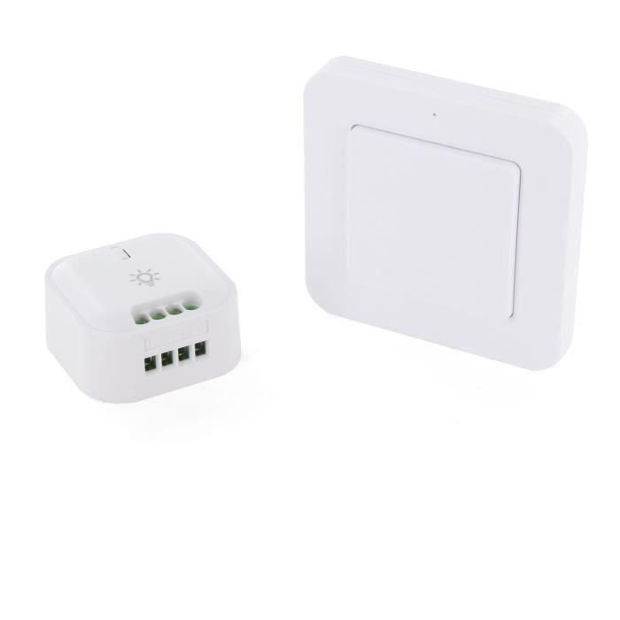 Interruptor inalámbrico + módulo de iluminación On/Off - DIO CONNECTED HOME - 54736 - Blanco - 1000 W Interruptor inalámbrico + módulo de iluminación On/Off - DIO CONNECTED HOME - 54736 - Blanco - 1000 W