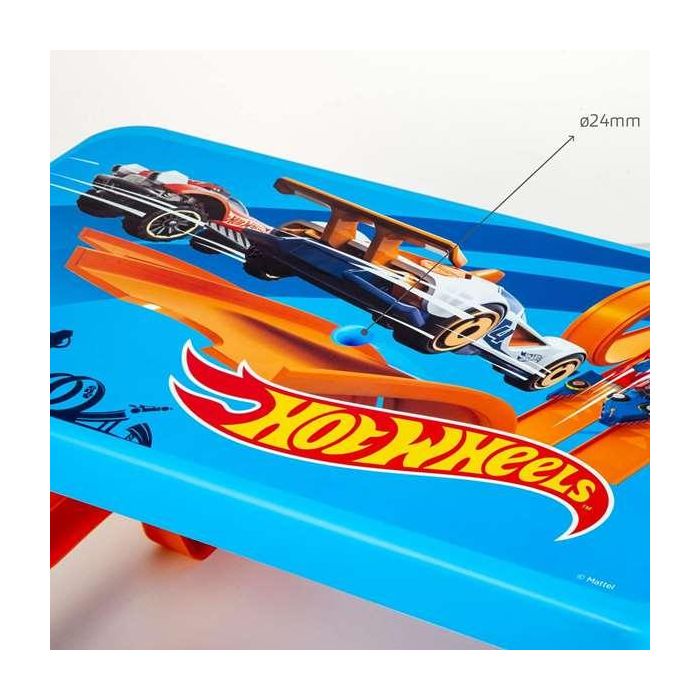 Conjunto de Mesa Infantil y Pongotodo Hot Wheels Azul Naranja Plástico 69 x 42 x 79 cm 2