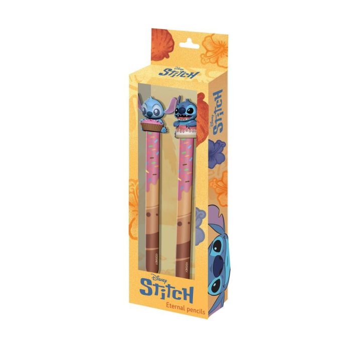 Disney Lilo y Stitch Pack 2 Lápices Eternal Mix Sin Tinta Ni Mina Punta Metálica Multicolor para Escribir Suavemente