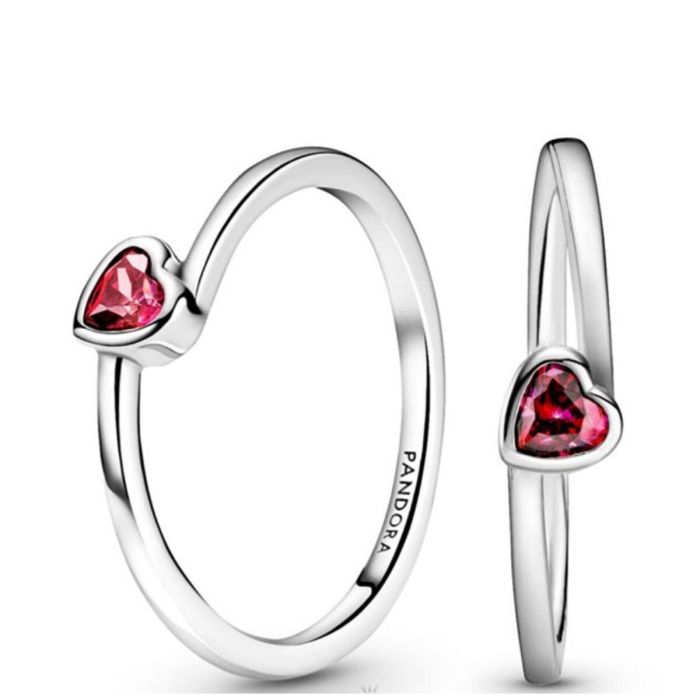 Anillo Mujer Pandora CLEAR TILTED HEART SOLITAIRE - RING - SIZE 56