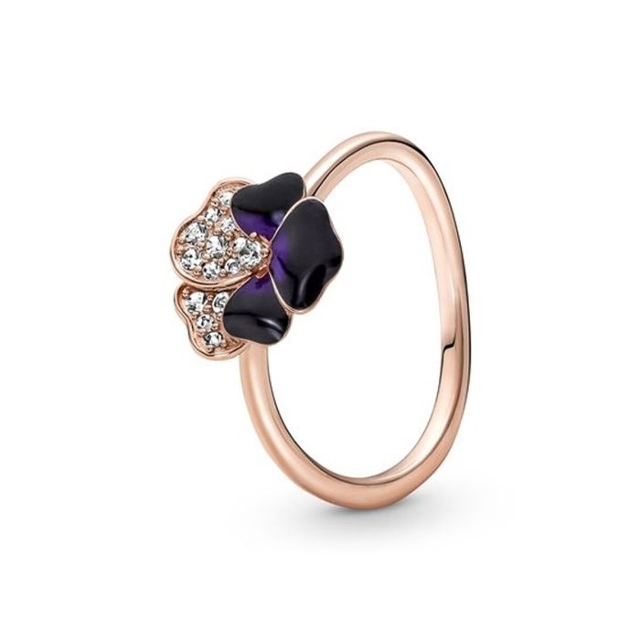 Anillo Mujer Pandora DEEP PURPLE PANSY FLOWER - RING - SIZE 54