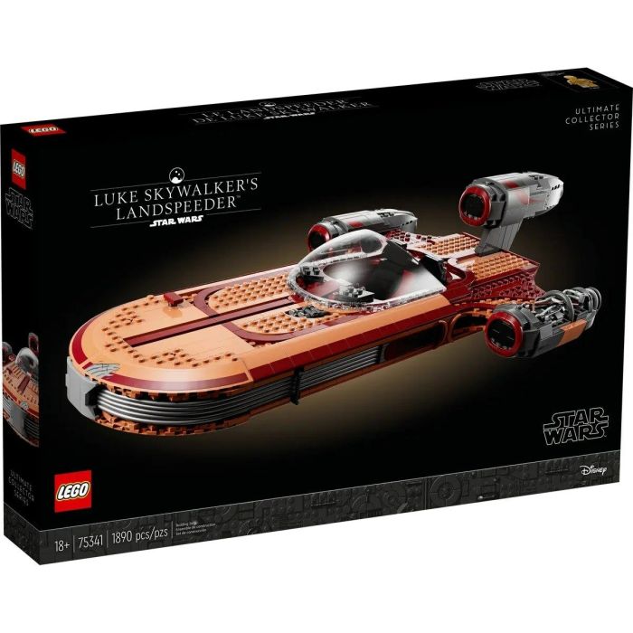 LEGO Star Wars 75341 Deslizador terrestre de Luke Skywalker, modelo de nave espacial, adultos