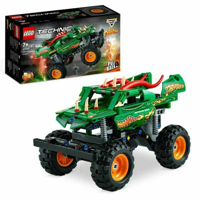 LEGO Technic 42149 Monster Jam Dragon, 2-in-1, Monster Truck Toy, Race Car