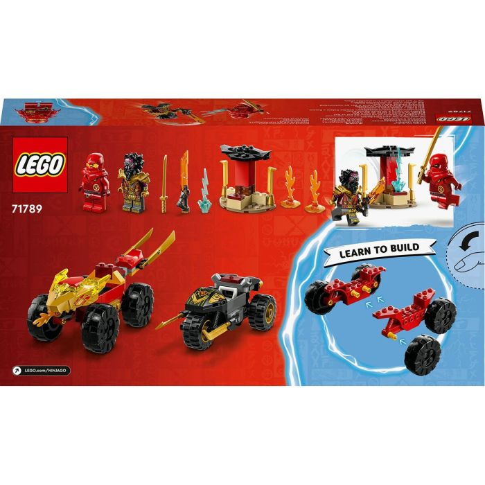 Playset de Vehículos Lego Ninjago Kai and Ras's Car and Bike Battle 71789 109 Piezas 1