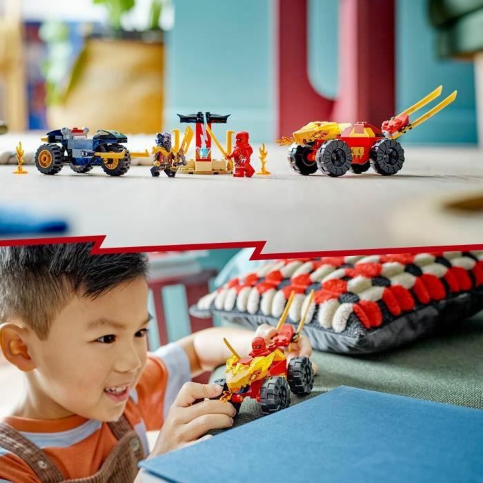 Playset de Vehículos Lego Ninjago Kai and Ras's Car and Bike Battle 71789 109 Piezas 3