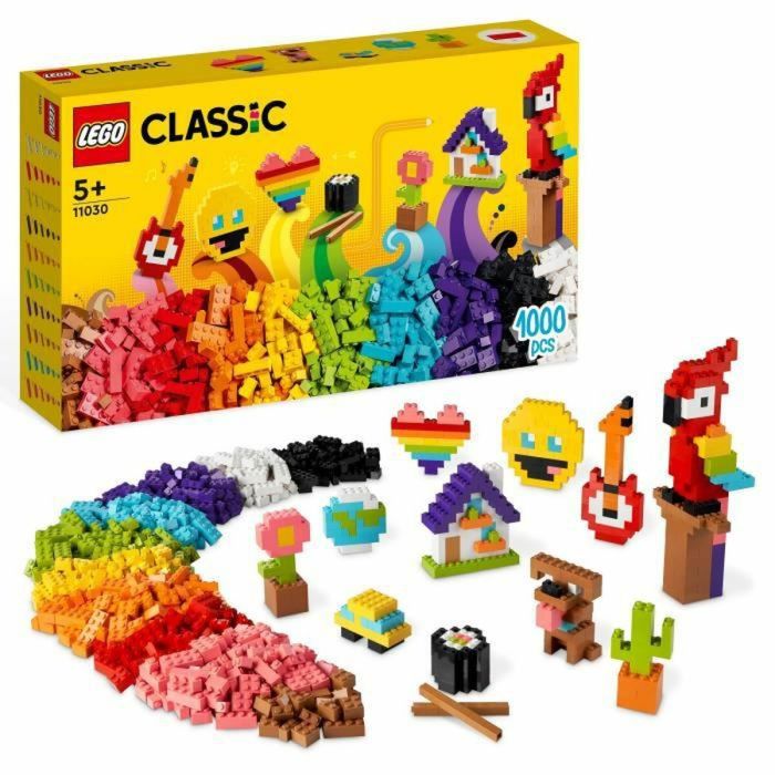 LEGO Classic 11030 BRICS A TO LOWS, BRICH TOET con loro, flor y emoji, regalo