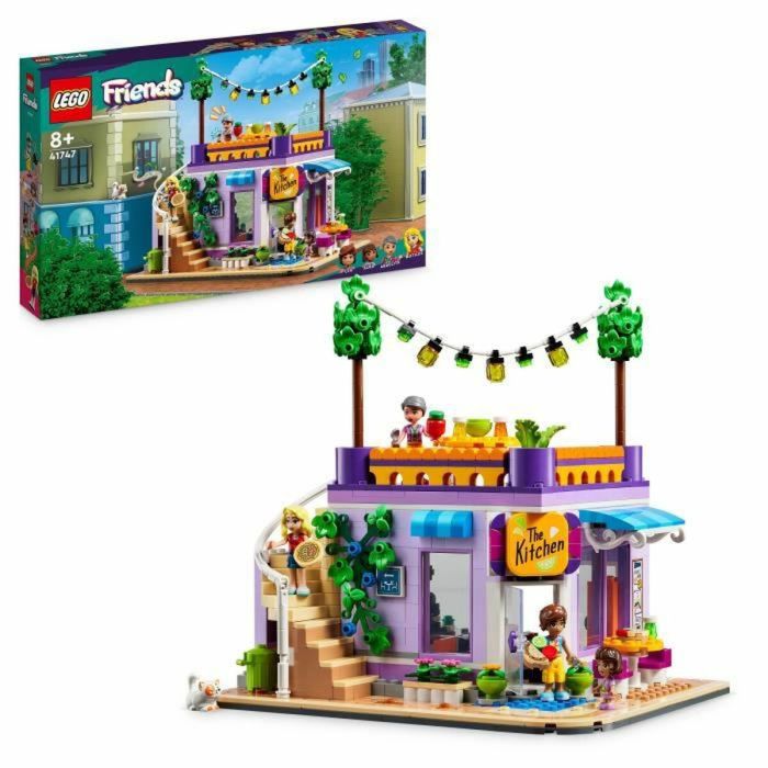 LEGO Amigos 41747 La cocina colectiva de Heartlake City, juguete de cocina con figura de gato