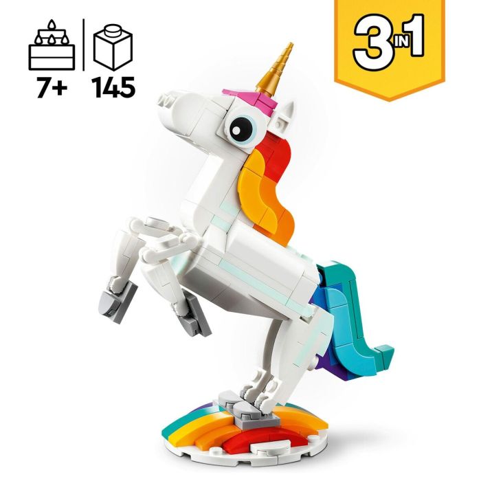 Playset Lego Creator Magic Unicorn 31140 3 en 1 145 Piezas 7