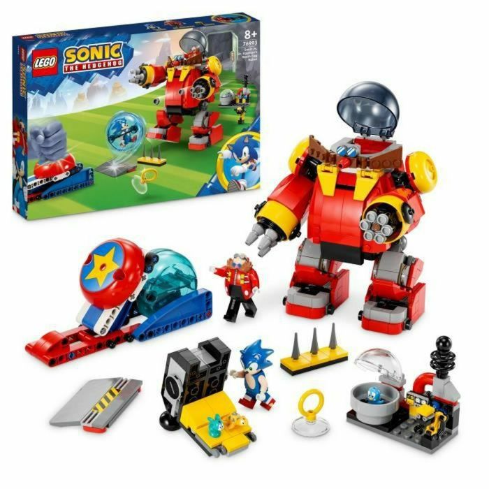 LEGO Sonic the Hedgehog 76993 Sonic vs. El Robot Huevo de la Muerte del Dr. Eggman, Juguete para Niños, con 6 Personajes