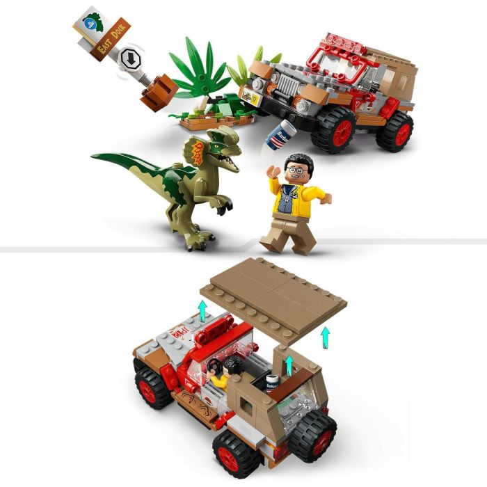 Playset Lego Jurassic Park 30th Anniversary 76958 Dilophosaurus Ambush 211 Piezas 7