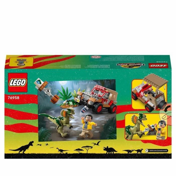 Playset Lego Jurassic Park 30th Anniversary 76958 Dilophosaurus Ambush 211 Piezas 1