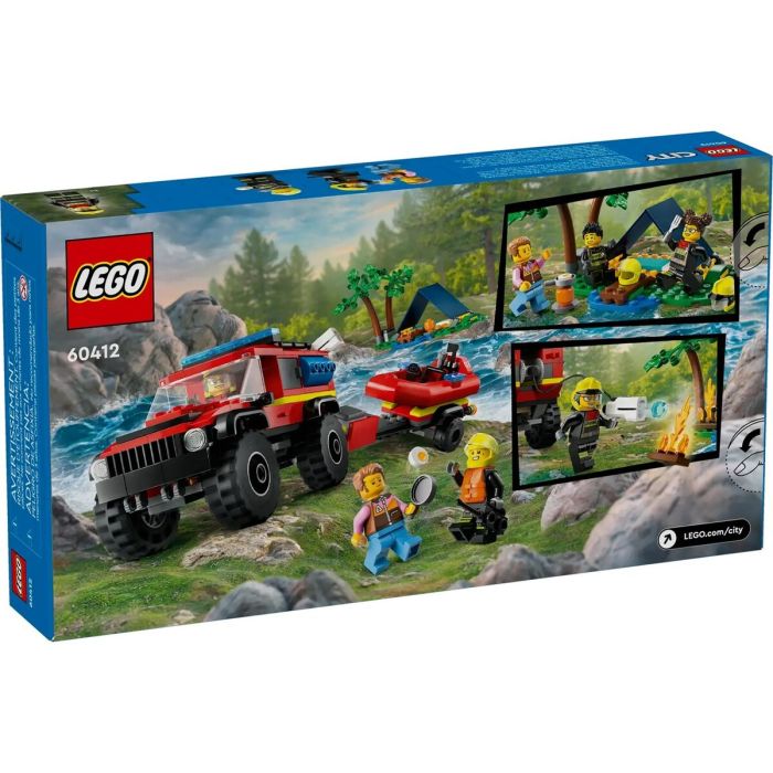Playset Lego 60412 4x4 Fire Engine with Rescue Boat 8