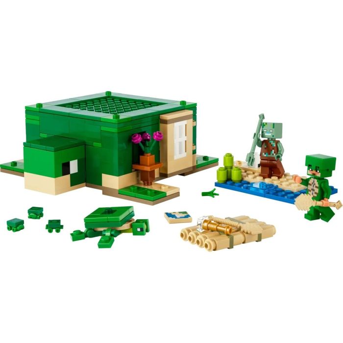 Juego de construccion la casa tortuga de la playa lego minecraft