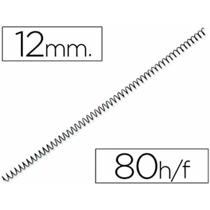 Espirales para Encuadernar Q-Connect KF04430 Metal Ø 12 mm Negro (200 Unidades) 2
