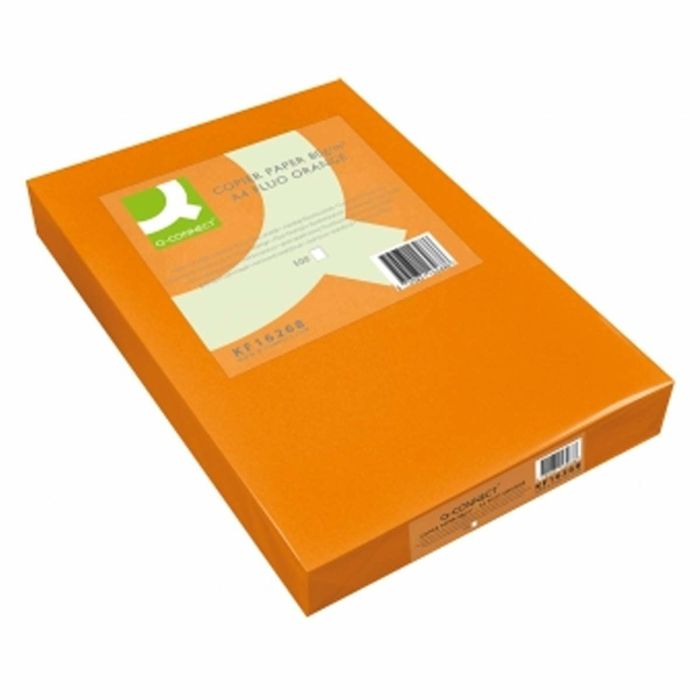 Papel Color Q-Connect Din A4 80 gr Naranja Intenso Paquete De 500 Hojas