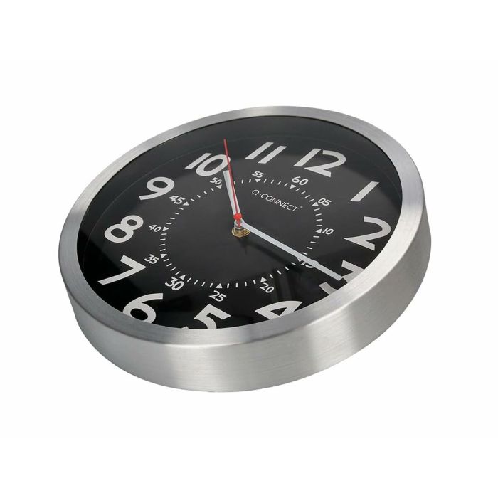 Reloj de Pared Q-Connect KF16948 Negro Ø 25 cm Metal 1