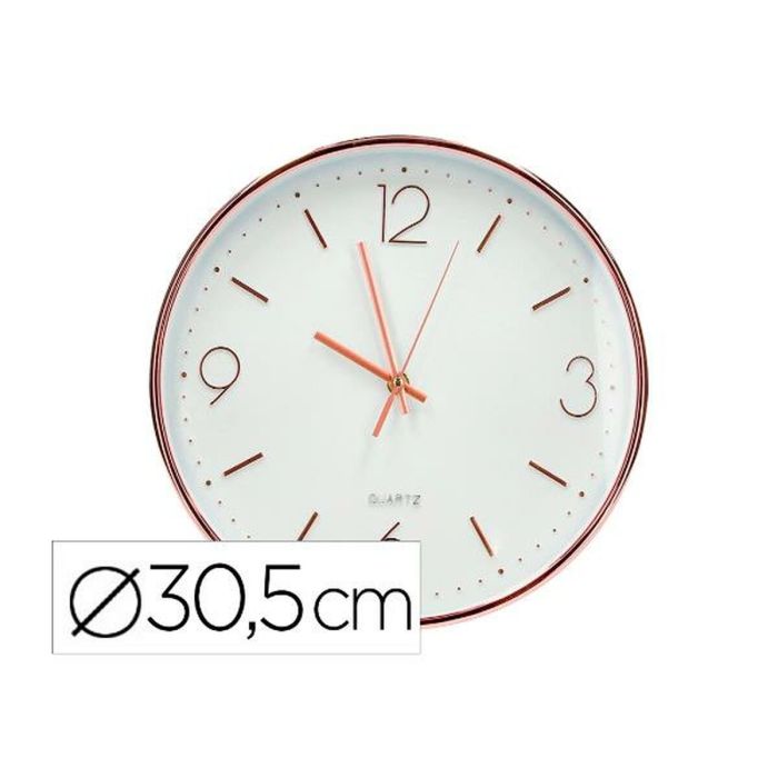 Reloj de Pared Q-Connect KF16950 Blanco Ø 30,5 cm Metal 2