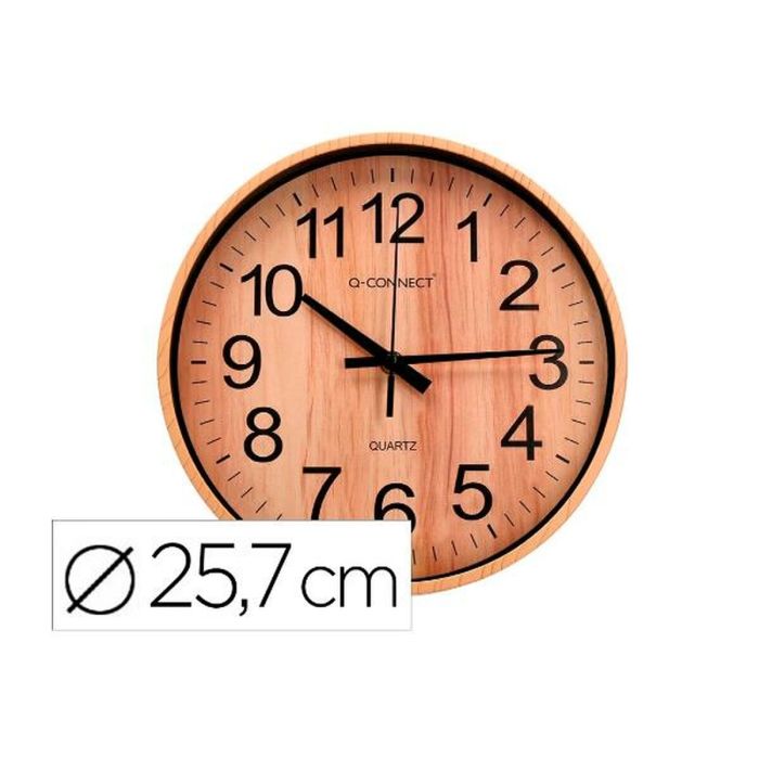 Reloj de Pared Q-Connect KF16952 Ø 25,7 cm Madera 2
