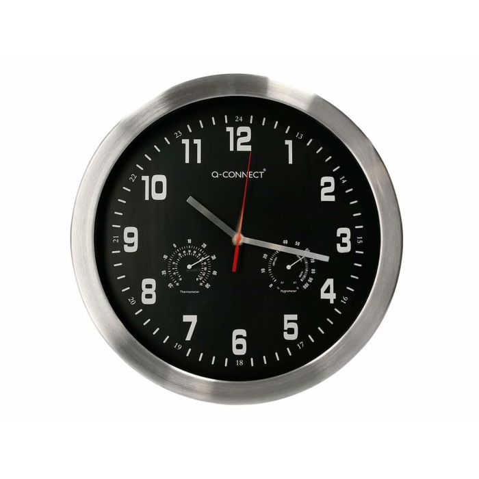 Reloj de Pared Q-Connect KF16953 Negro Ø 35,5 cm
