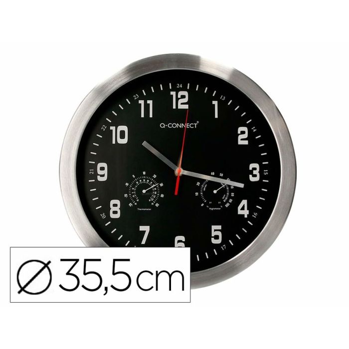 Reloj de Pared Q-Connect KF16953 Negro Ø 35,5 cm 1