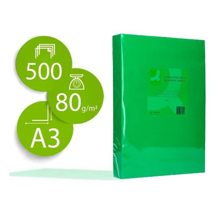 Papel para Imprimir Q-Connect KF18008 Verde A3 500 Hojas