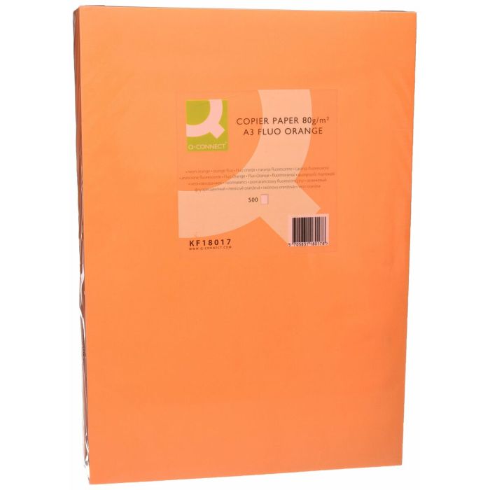 Papel para Imprimir Q-Connect KF18017 Naranja A3 500 Hojas