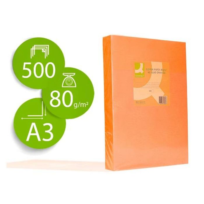 Papel para Imprimir Q-Connect KF18017 Naranja A3 500 Hojas 1