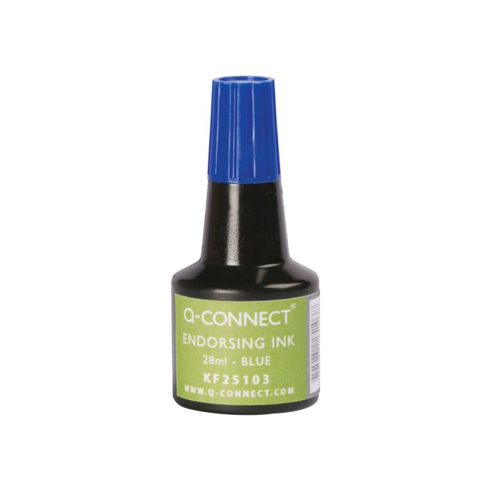 Tinta de recarga Q-Connect KF25103 Azul 28 ml 1