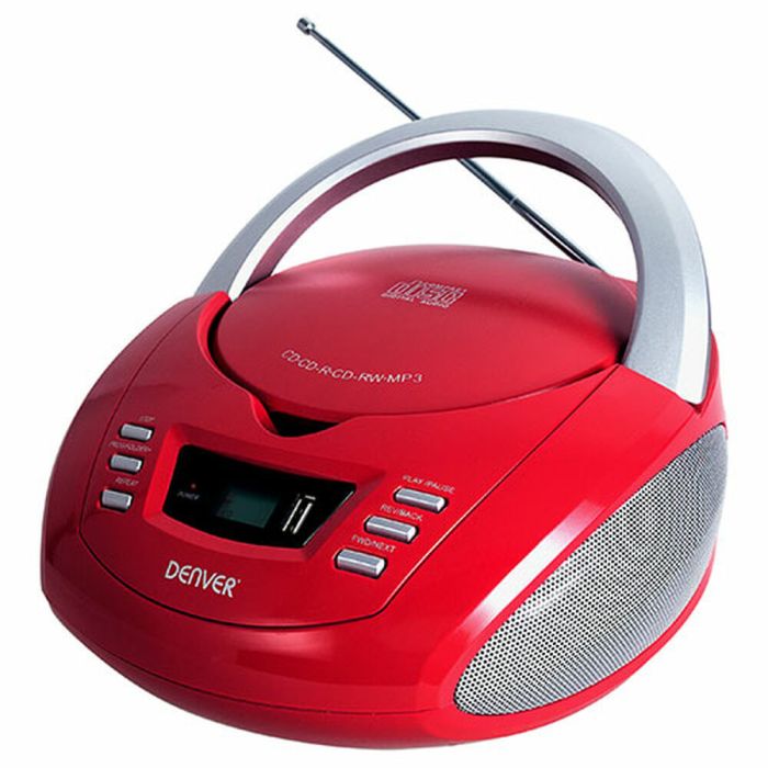 Radio CD MP3 Denver Electronics TCU-211 FM 2W Rojo