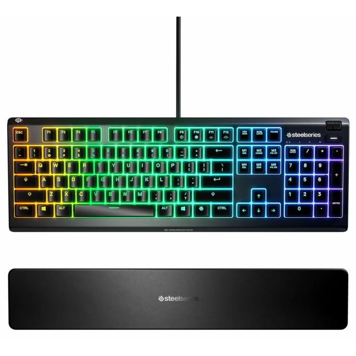 Teclado Gaming SteelSeries Apex 3 Qwerty Portugués Negro 2