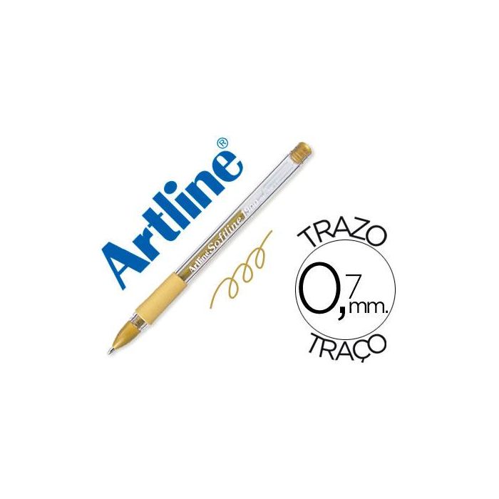 Boligrafo Artline 1900 Softline Tinta Aceite Metalico Oro 12 unidades