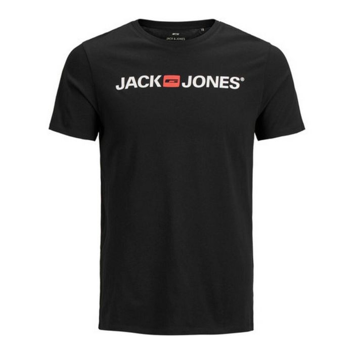Camiseta de Manga Corta Hombre JJECORP LOGO TEE SS Jack & Jones 12137126 Negro 1