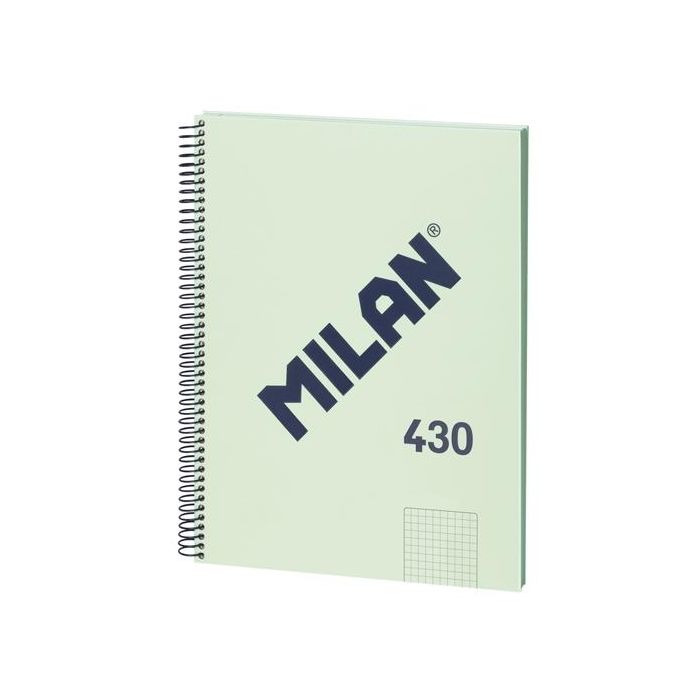Milan libreta con espiral a4 80h papel 95 gr pautado 1 línea 7mm serie 1918 verde