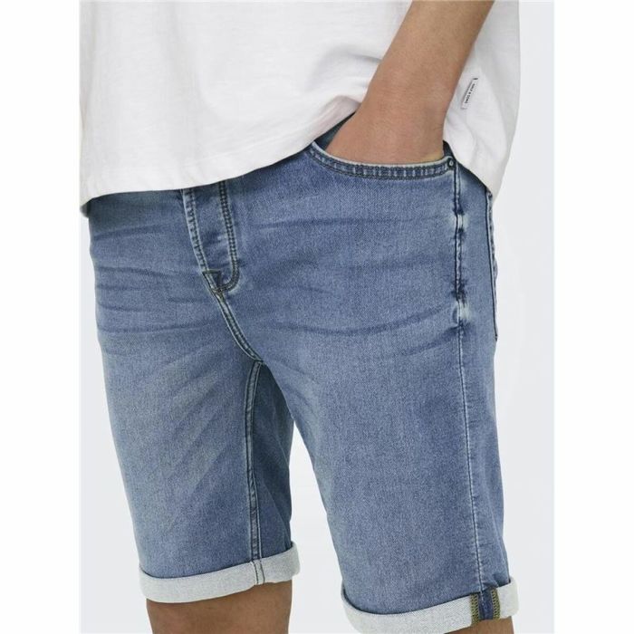 Pantalones Cortos Vaqueros para Hombre Only & Sons Onsply 8584 Blue Denim Azul 1