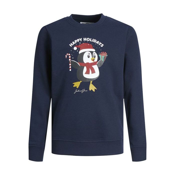 Sudadera sin Capucha Niño JORTOON Jack & Jones 12222091 Azul marino