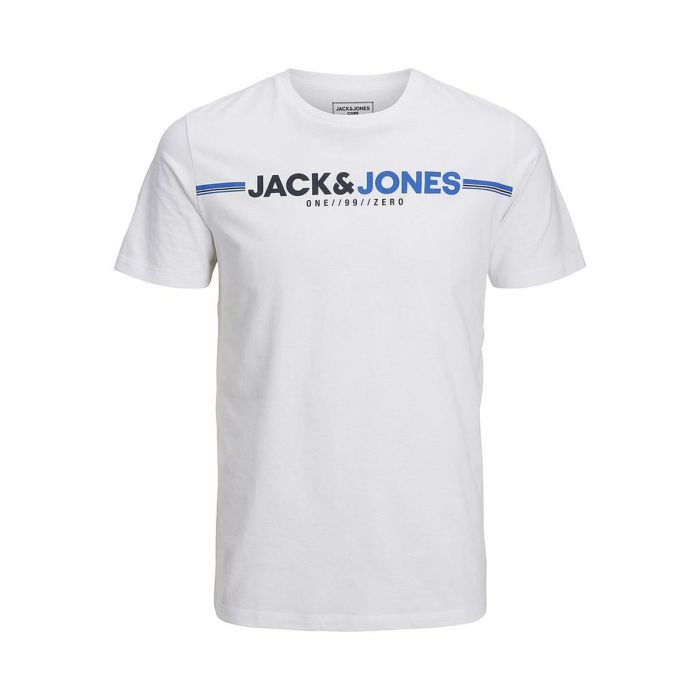Camiseta de Manga Corta Hombre JCOFREDERICK TEE SS Jack & Jones 22890 Blanco