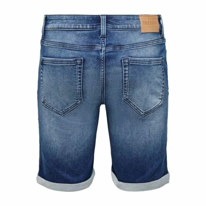 Pantalones Cortos Vaqueros para Hombre Only & Sons Onsply Dark Mid Blue Azul 1