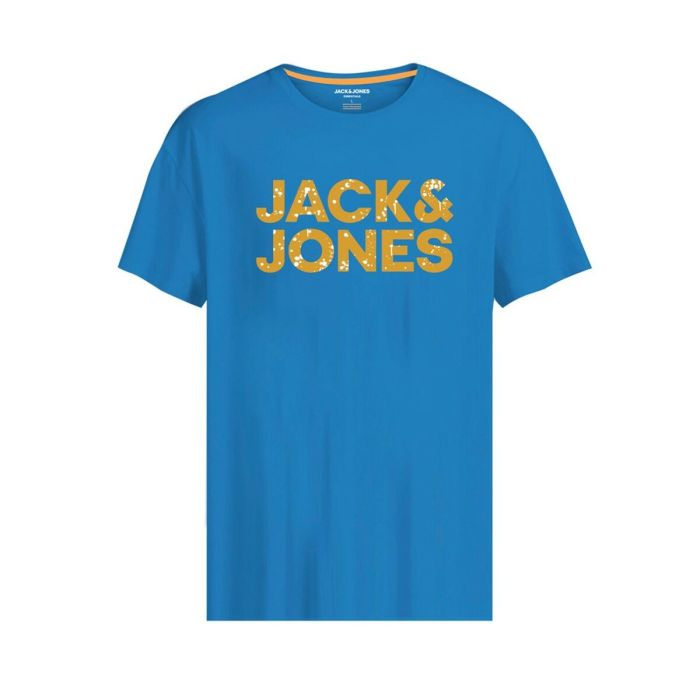 Camiseta de Manga Corta Hombre JJNEON POP TEE SS CREW Jack & Jones 12221930 Azul
