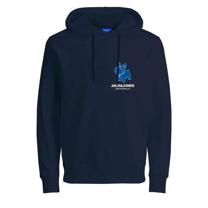 Sudadera con Capucha Hombre JORPAL SWEAT HOOD FST Jack & Jones 2310015 Azul marino