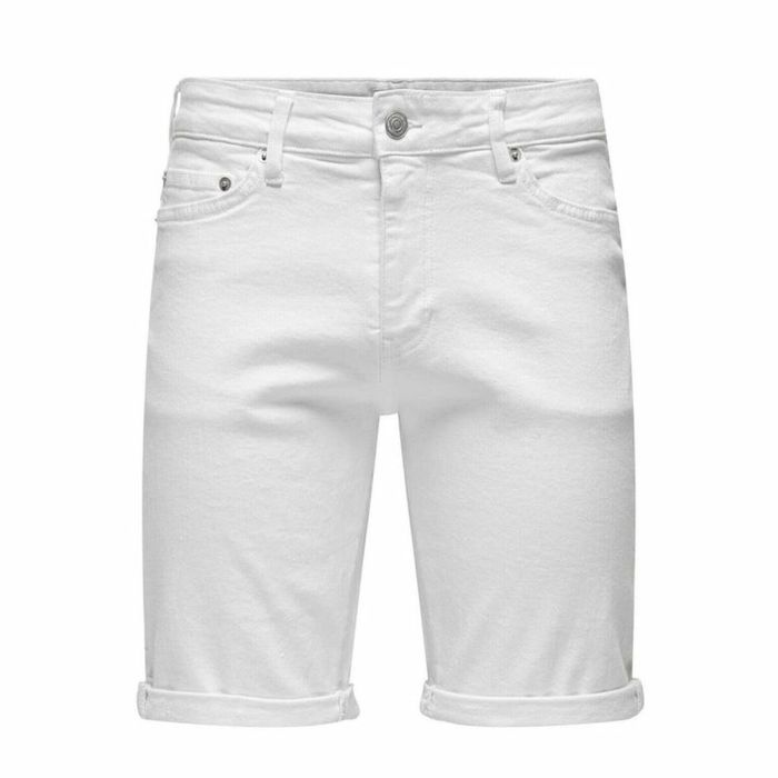 Pantalones Cortos de Hombre Only & Sons Onsply 9297 White Blanco