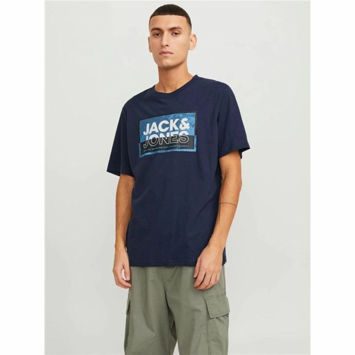 Camiseta de Manga Corta Hombre Jack & Jones logan Azul Hombre 4 Camiseta de Manga Corta Hombre Jack & Jones logan Azul Hombre 4