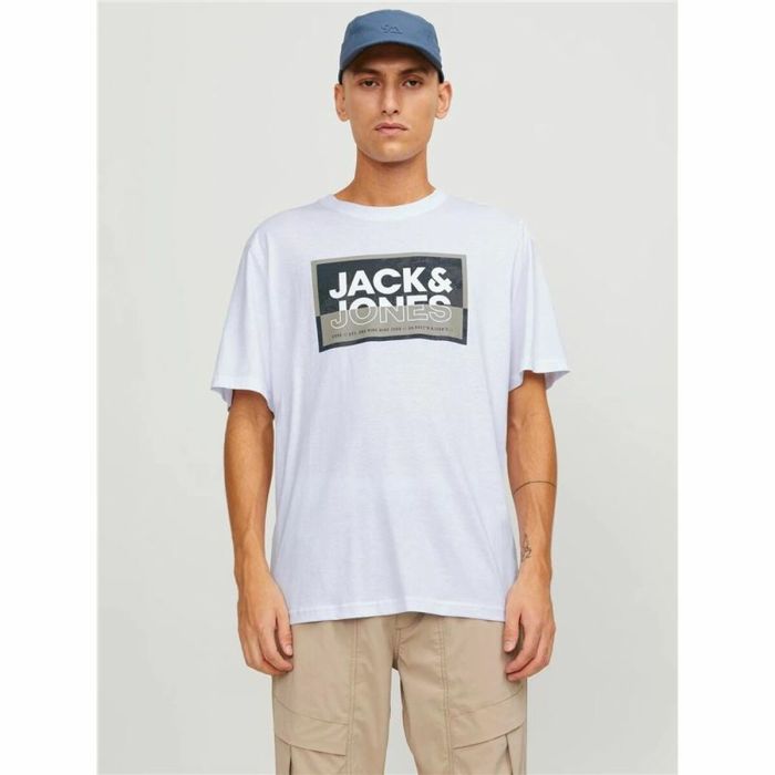 Camiseta de Manga Corta Hombre Jack & Jones logan Blanco Hombre 4