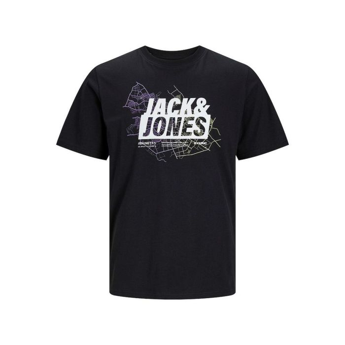 Camiseta de Manga Corta Hombre Jack & Jones LOGO TEE SS 12252376 Negro 1