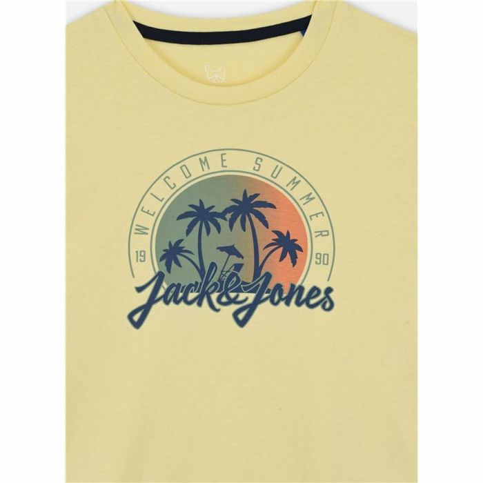 Camiseta de Manga Corta Infantil Jack & Jones Jjsummer Smu Vibe Tee Amarillo 1