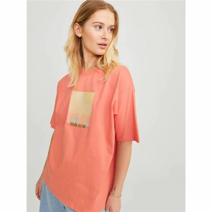 Camiseta de Manga Corta Mujer Jack & Jones Jxpaige Naranja 5